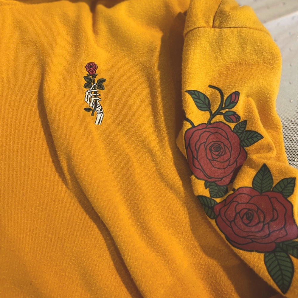 EUC “Empyre” Girl/Womens Skate Hoodie w/ Skeleton Hand and Roses